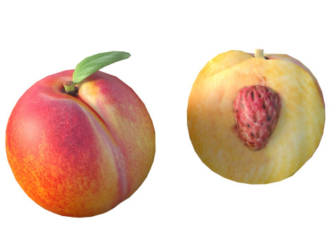 Peach Fruit 3D Model