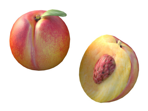 Peach Fruit 3D Model