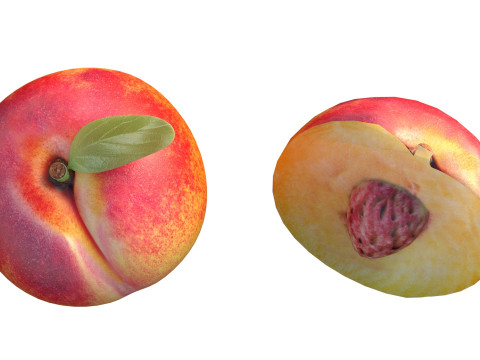 Peach Fruit 3D Model
