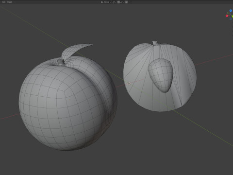 Peach Fruit 3D Model