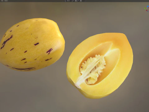 Pepino Fruit 3D Model