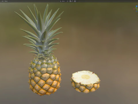 Frutta Di Ananas Modello 3D