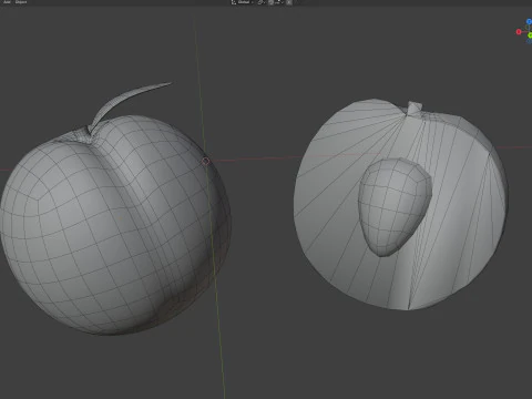 Plum Fruit 3D Model