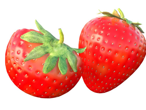 Erdbeerfrucht 3D Modell