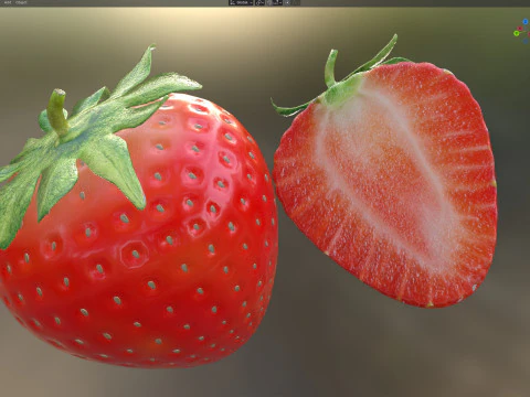 Owoc Truskawki Model 3D