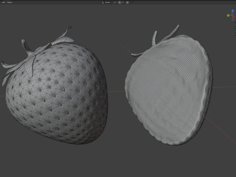 Erdbeerfrucht 3D Modell