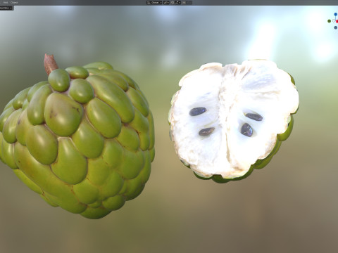 糖苹果 水果 3D 模型