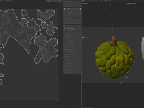 Sugar apple Fruit 3D Model