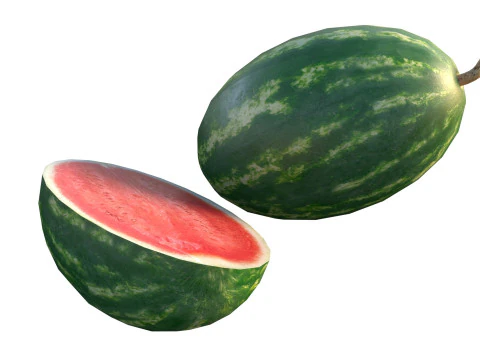 Watermelon Fruit 3D Model
