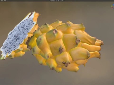 Frutto del drago giallo Modello 3D