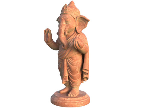 ガネーシャ卿の粘土像 3Dモデル