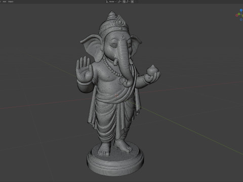 ガネーシャ卿の粘土像 3Dモデル