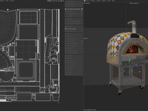 ピザ窯 3Dモデル