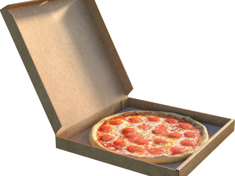 피자 상자 1 3D 모델