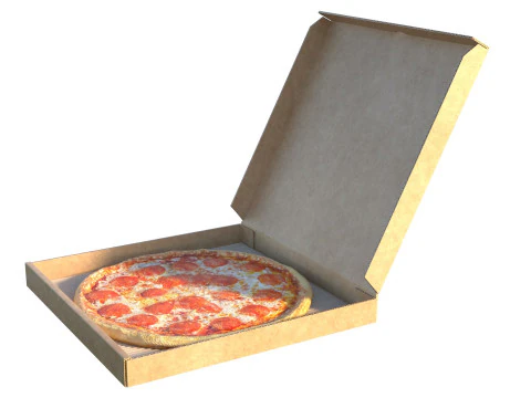 Caixa de pizza 1 Modelo 3D