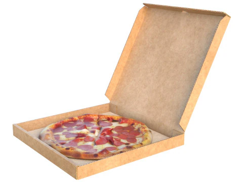 Kotak pizza 2 Model 3D