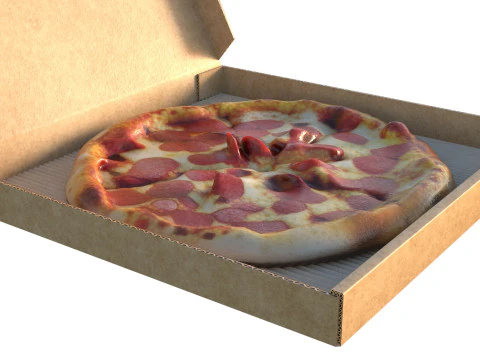 Kotak pizza 2 Model 3D