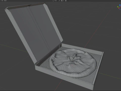 Kotak pizza 2 Model 3D