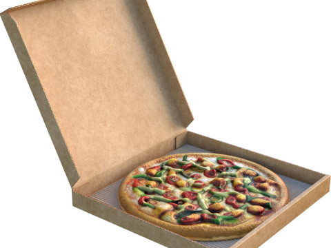 Scatola per pizza 4 Modello 3D