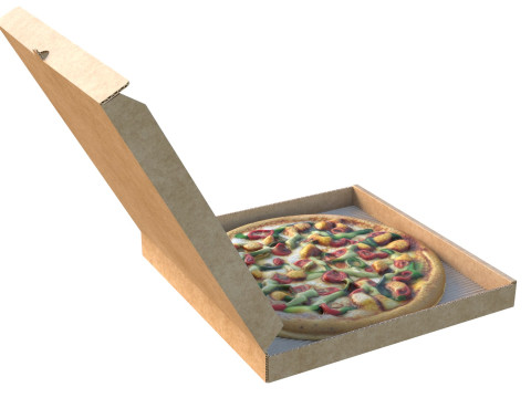 Boîte à pizza 4 Modèle 3D