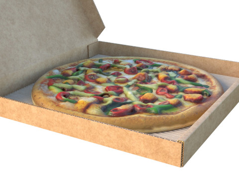 Boîte à pizza 4 Modèle 3D