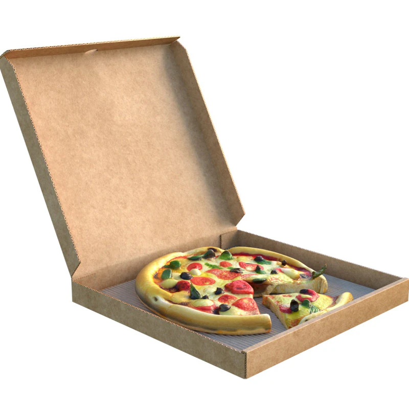 Pizza box 9 3D Model .c4d .max .obj .3ds .fbx .stl .blend