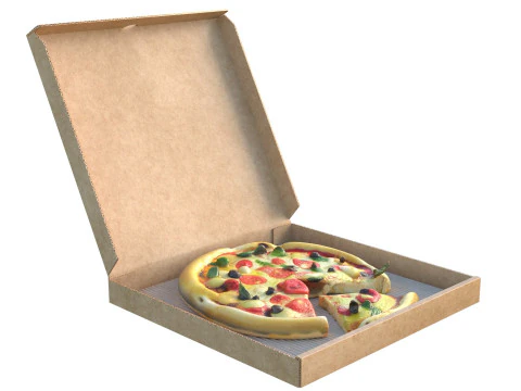 Pizza box 9 3D Model