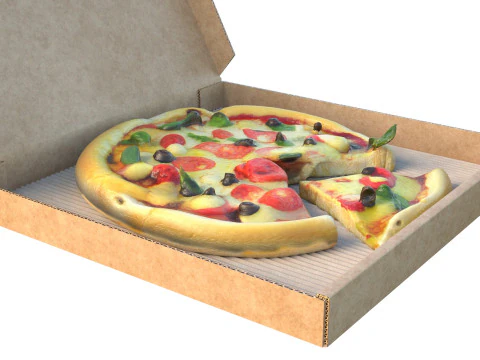 Pizza box 9 3D Model