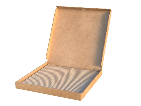 Pizzakarton leer 3D Modell