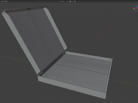 Pizzakarton leer 3D Modell