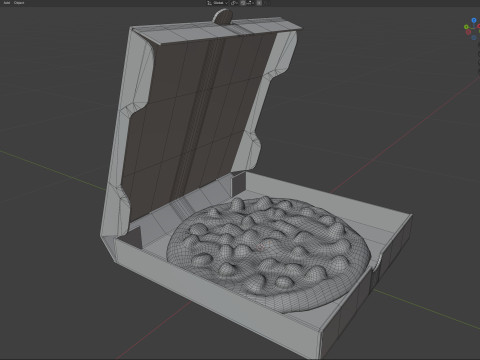 Pudełko na pizzę w kolorze białym Model 3D