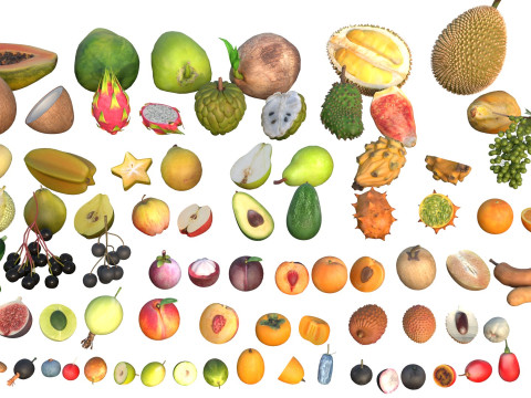 フルーツコレクション100 3Dモデル