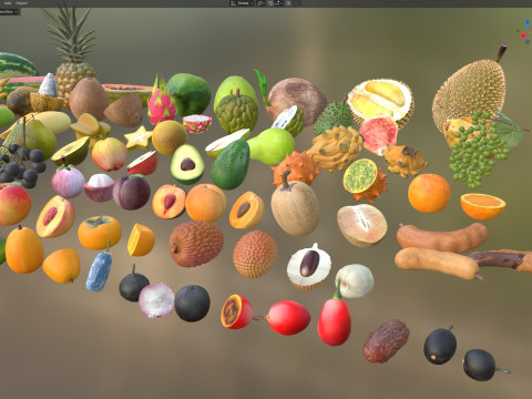 フルーツコレクション100 3Dモデル