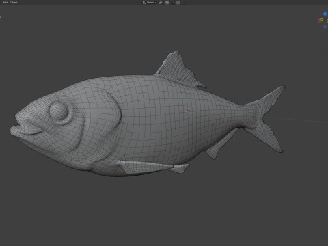 Atlantic Menhaden fish 3D Model