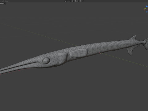 Atlantic needlefish fish 3D Model