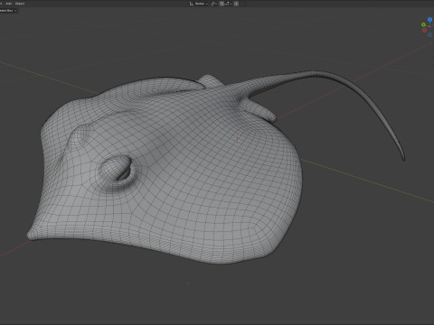 Pez raya del Atlántico Modelo 3D