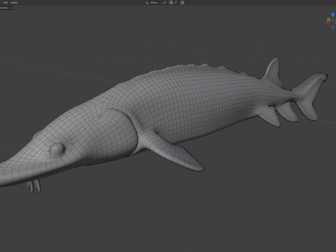 Atlantic Sturgeon fish 3D Model