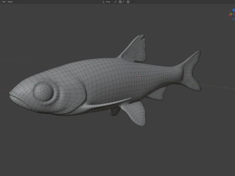 Bandfin Shiner fish 3D Model