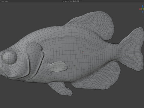 Peixe tipo de peixe preto Modelo 3D