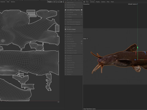 Черная рыба Мадтом 3D Модель