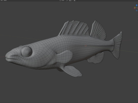 ブラックバンドダーターフィッシュ 3Dモデル