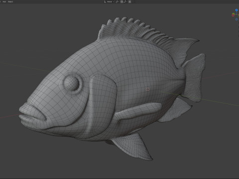 Рыба Блэкчин Тилапия 3D Модель