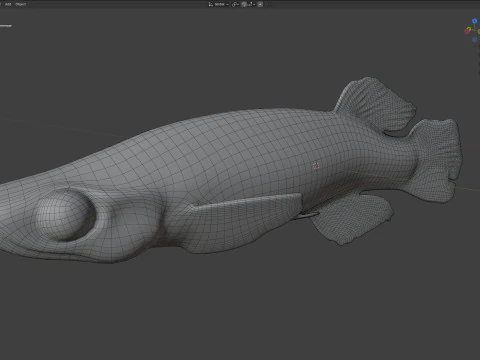 Pez Topminnow con manchas negras Modelo 3D