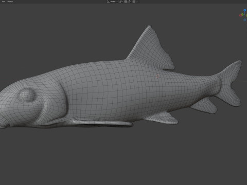 Blacktail Redhorse fish 3D Model