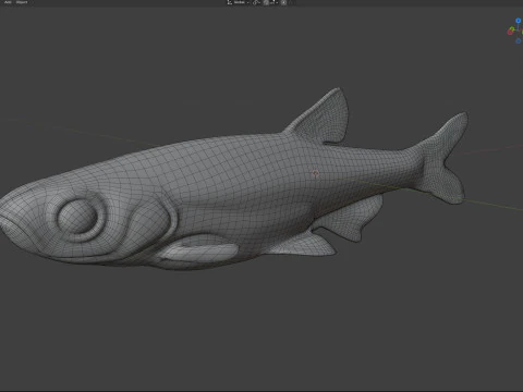 Blacktip Shiner fish 3D Model