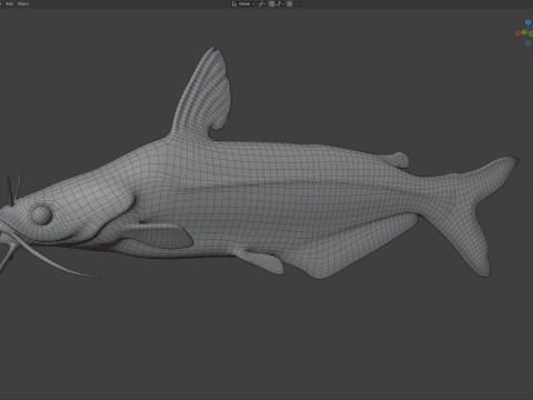 Рыба синий сом 3D Модель