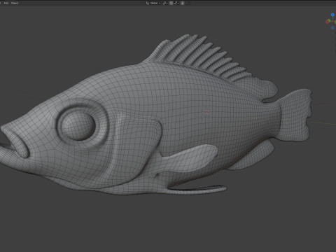 Голубая рыба Тилапия 3D Модель