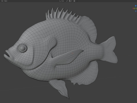 Bluegill-Fisch 3D Modell