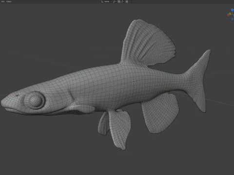 Bluenose Shiner fish 3D Model