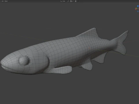 Bluestripe Shiner fish 3D Model